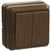 Выключатель 2-кл. ОП Октава 10А IP20 ВС20-2-0-ОД дуб GENERICA EVO20-K04-10-DC