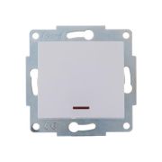 Выключатель 1-кл. 1п СП Karina 10А IP20 с подсветкой механизм бел. LEZARD 707-0288-111