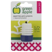 Адаптер 1/2*12мм, нар. резьба, пластик, Green Apple