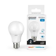 Лампа светодиод. GAUSS 10W E27 А60 6500К Elementary