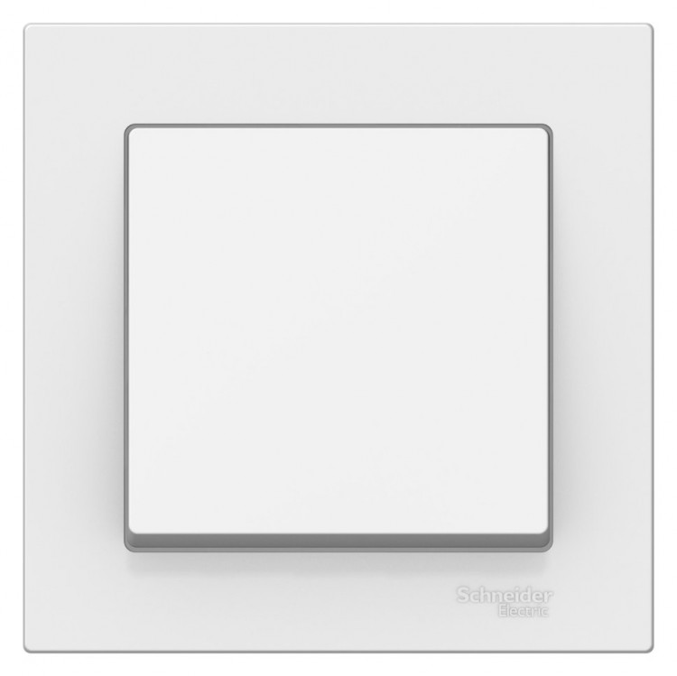 Выключатель одноклавишный, врезной, белый, ATN0112, (пластик) Atlasdesign